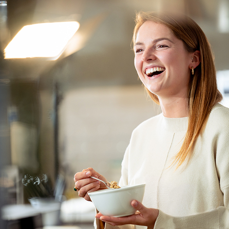 Woman smiling